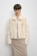Fireladyfur Women's Soft & Warm Short Wool Sheepskin Coat“Blackmoon Berlin”-2
