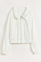 "Front Page Daily" drawstring raglan sleeve straight collar jacket summer-5