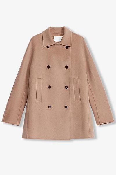 "Desert Rose"Australian imported wool double-breasted high-end woolen coat for small women-5
