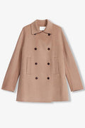 "Desert Rose"Australian imported wool double-breasted high-end woolen coat for small women-5