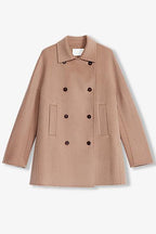 "Desert Rose"Australian imported wool double-breasted high-end woolen coat for small women-5