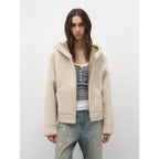 Fireladyfur Women's Hooded Merino Sheepskin Jacket“Bad boy”-1
