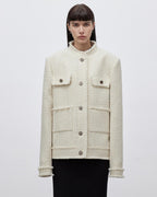 Heavy wool wool edged exquisite high-end small fragrant style jacket for women-0