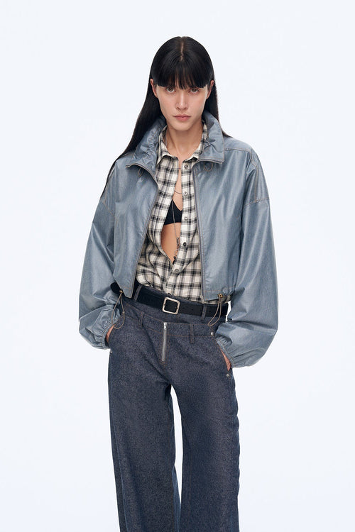 "Blues Notes" Technological Composite Film Cotton Lightweight Outdoor Jacket-1