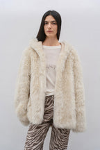 "Winter Snow" lazy silhouette hooded Tuscan curly sheepskin fur coat winter-4