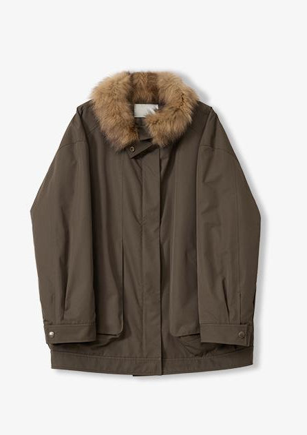 Firelady Fur Women's down fur parka Coyote and Raccoon Fur Collar-“The long night is coming”-5