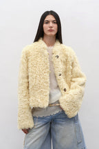 Fireladyfur Women's Imported Sheepskin Coat | New Zealand Wool“Little Bear”-1