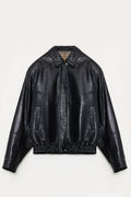 Fireladyfur Women's Retro Work Jacket in Waxed Leather "Fashionable Luke"-5