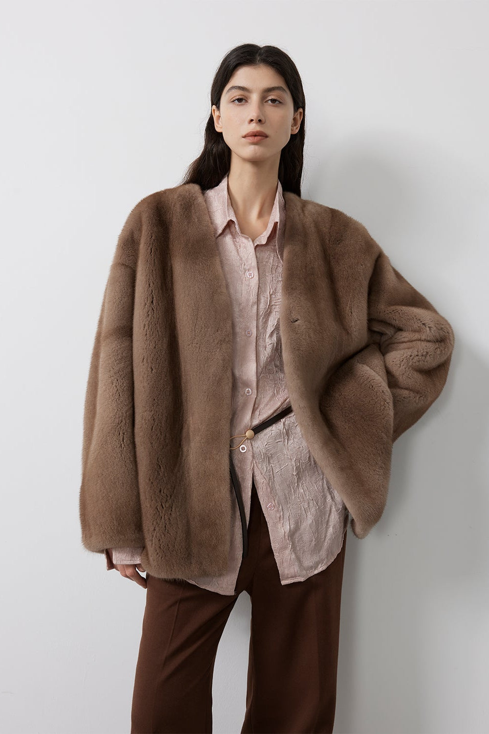 Swiss Snow Mink Velvet Fur Coat-4