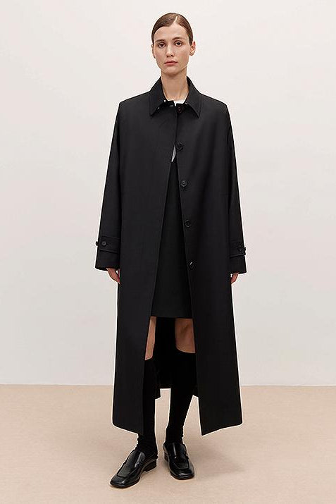 Women's Trench Coat Mid-Length British Wool Blend Petite-Friendly Overcoat "Fragrant Moment"-6