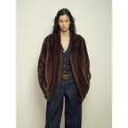 Firelady Fur Imported Kopenhagen Purple-Label Female Mink Full-Skin Woven V-Neck Fur Coat “Fairy Mountain Dew”-1