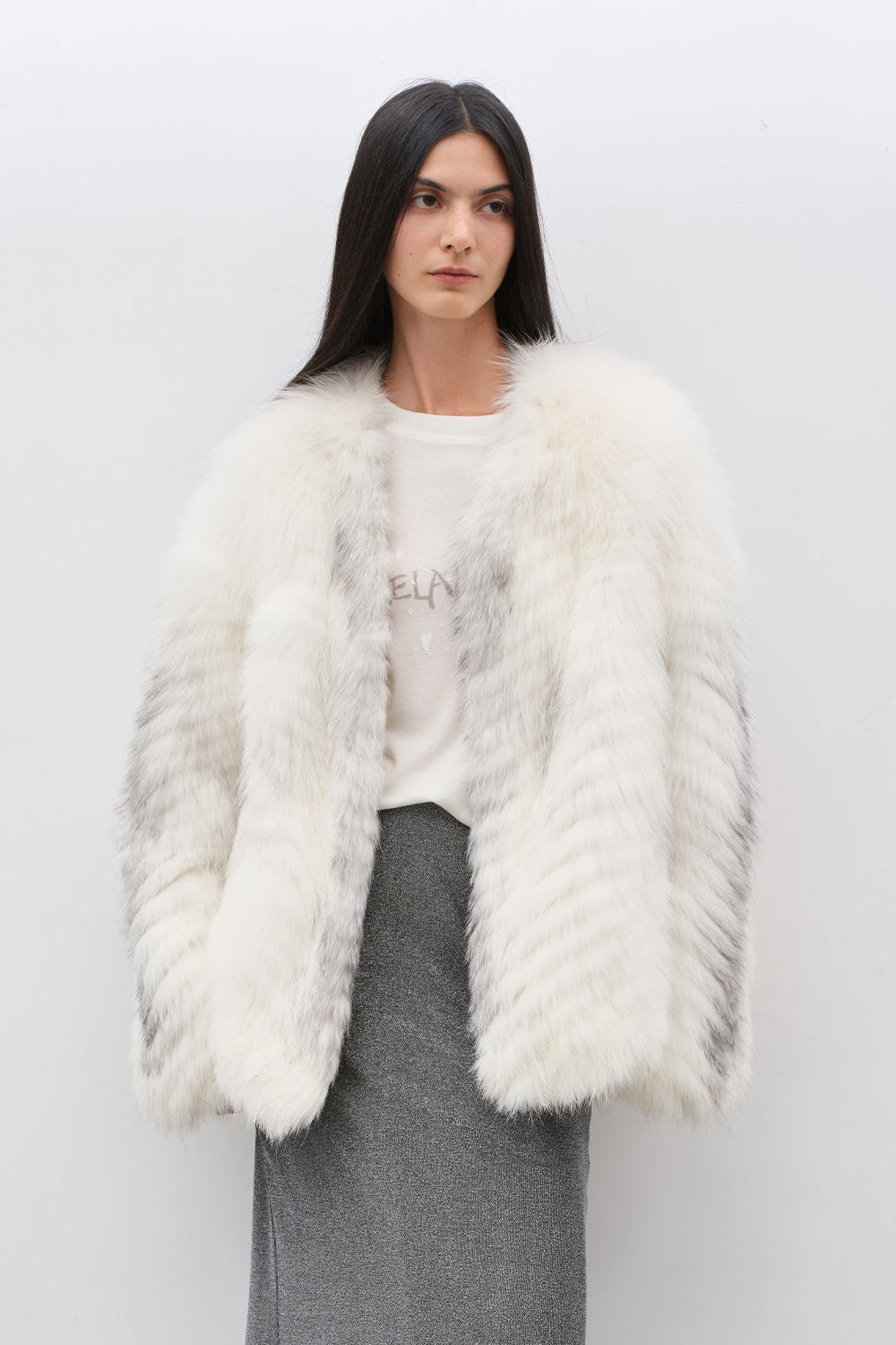 Yukino Dream Imported Colorful Fox Fur Coat from Finland-2