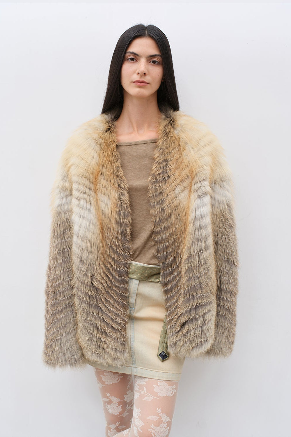 Yukino Dream Imported Colorful Fox Fur Coat from Finland-3