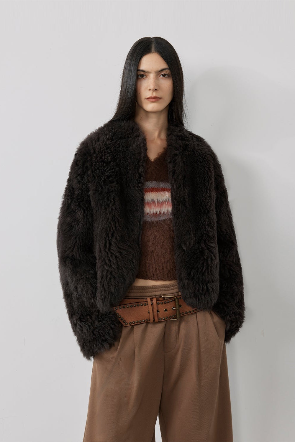 Fireladyfur Women's Tuscan Sheepskin Coat“Morning Mist Fairy”-3