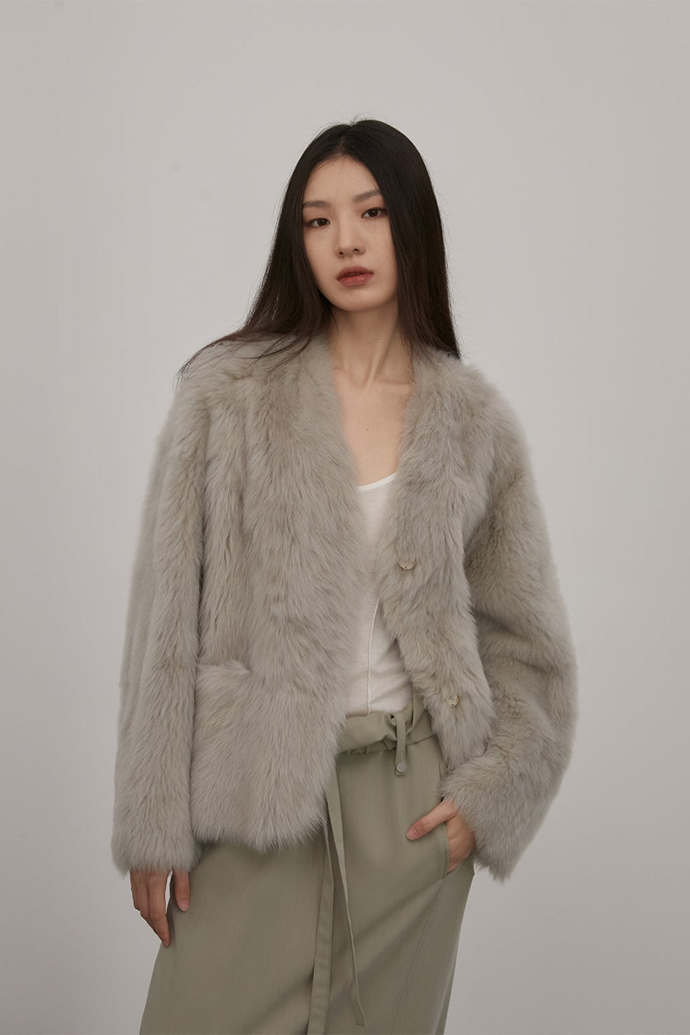 Fireladyfur Women's Pink Tuscan Sheepskin Coat“Babylon Phantom Nights”-9