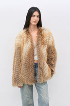 Yukino Dream Imported Colorful Fox Fur Coat from Finland-9