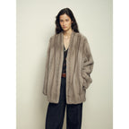 Firelady Fur Imported Kopenhagen Purple-Label Female Mink Full-Skin Woven V-Neck Fur Coat “Fairy Mountain Dew”-6
