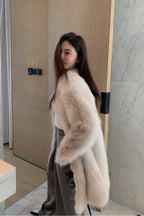 Yukino Dream Imported Colorful Fox Fur Coat from Finland-7