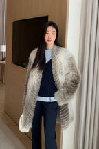 Yukino Dream Imported Colorful Fox Fur Coat from Finland-8