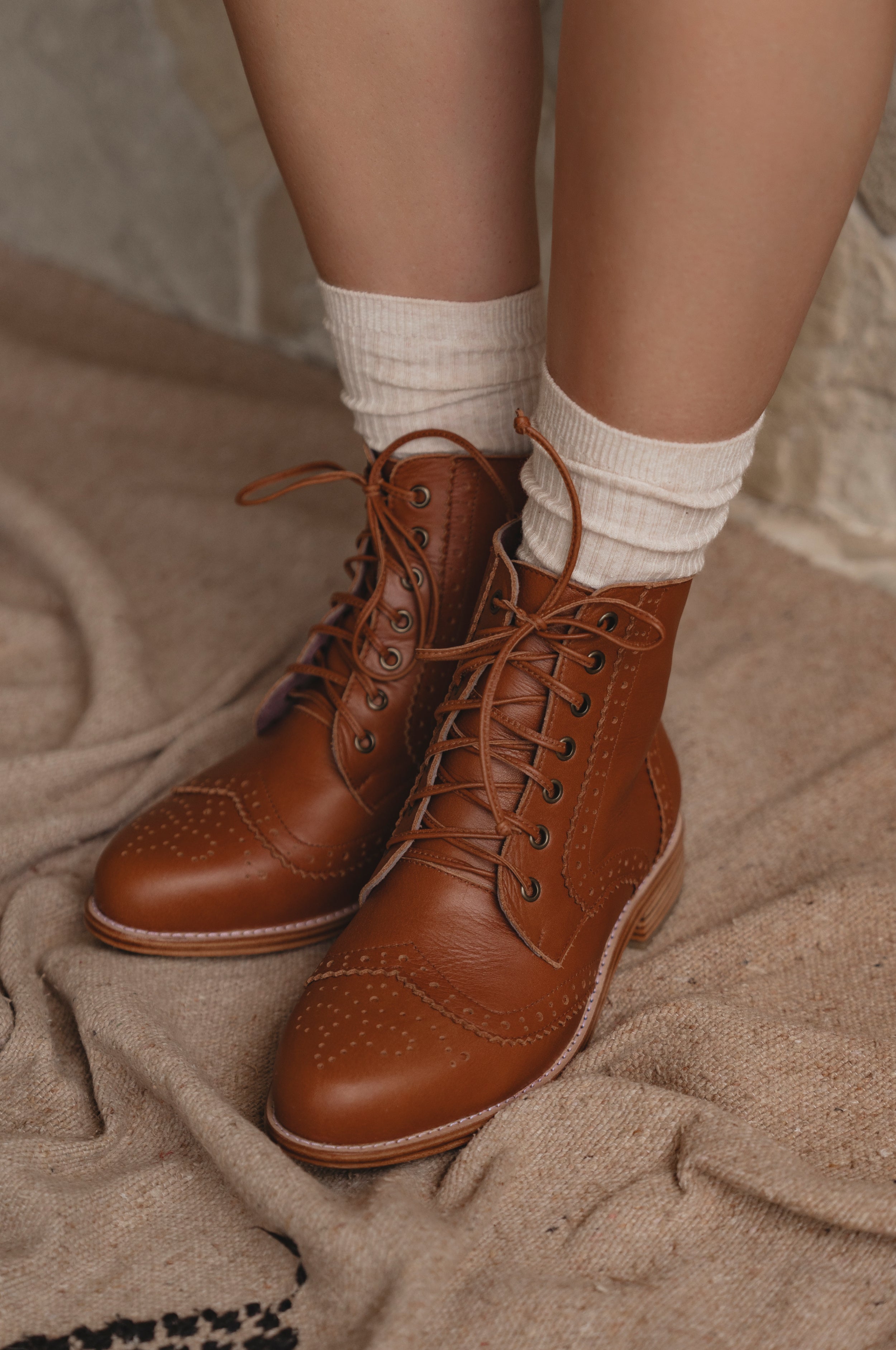 Salstice Brogue Leather Boots-1