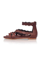 Salty Sea Criss Cross Leather Sandals-1