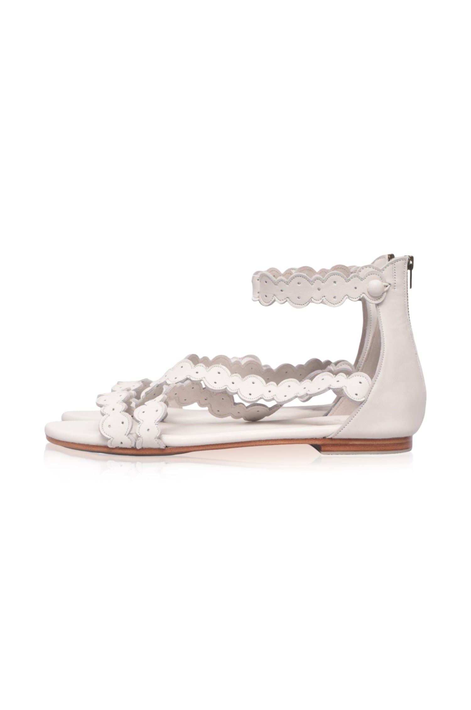 Salty Sea Criss Cross Leather Sandals-1