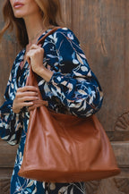 Serendipity Slouchy Leather Tote Bag-0