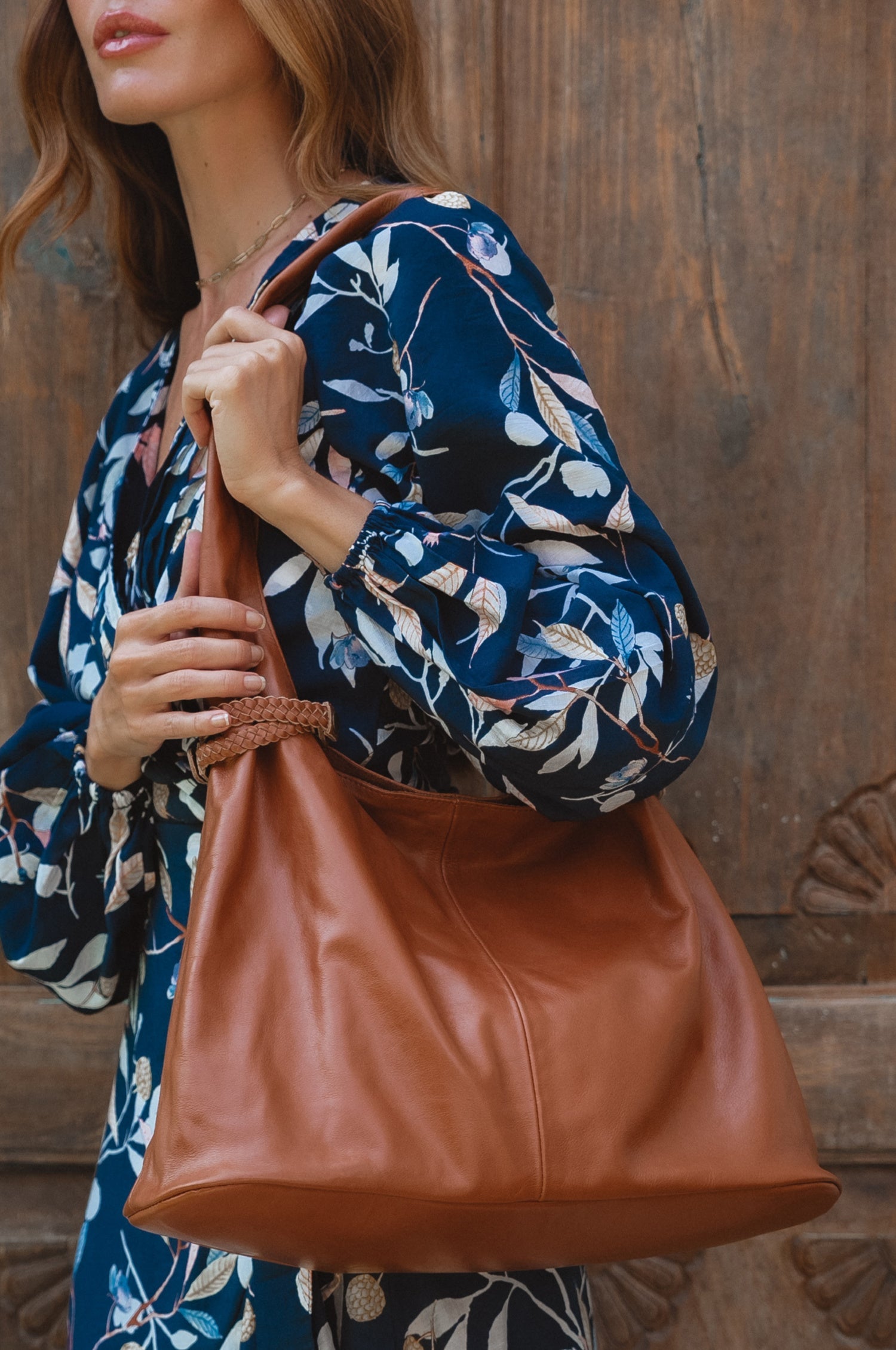 Serendipity Slouchy Leather Tote Bag-0