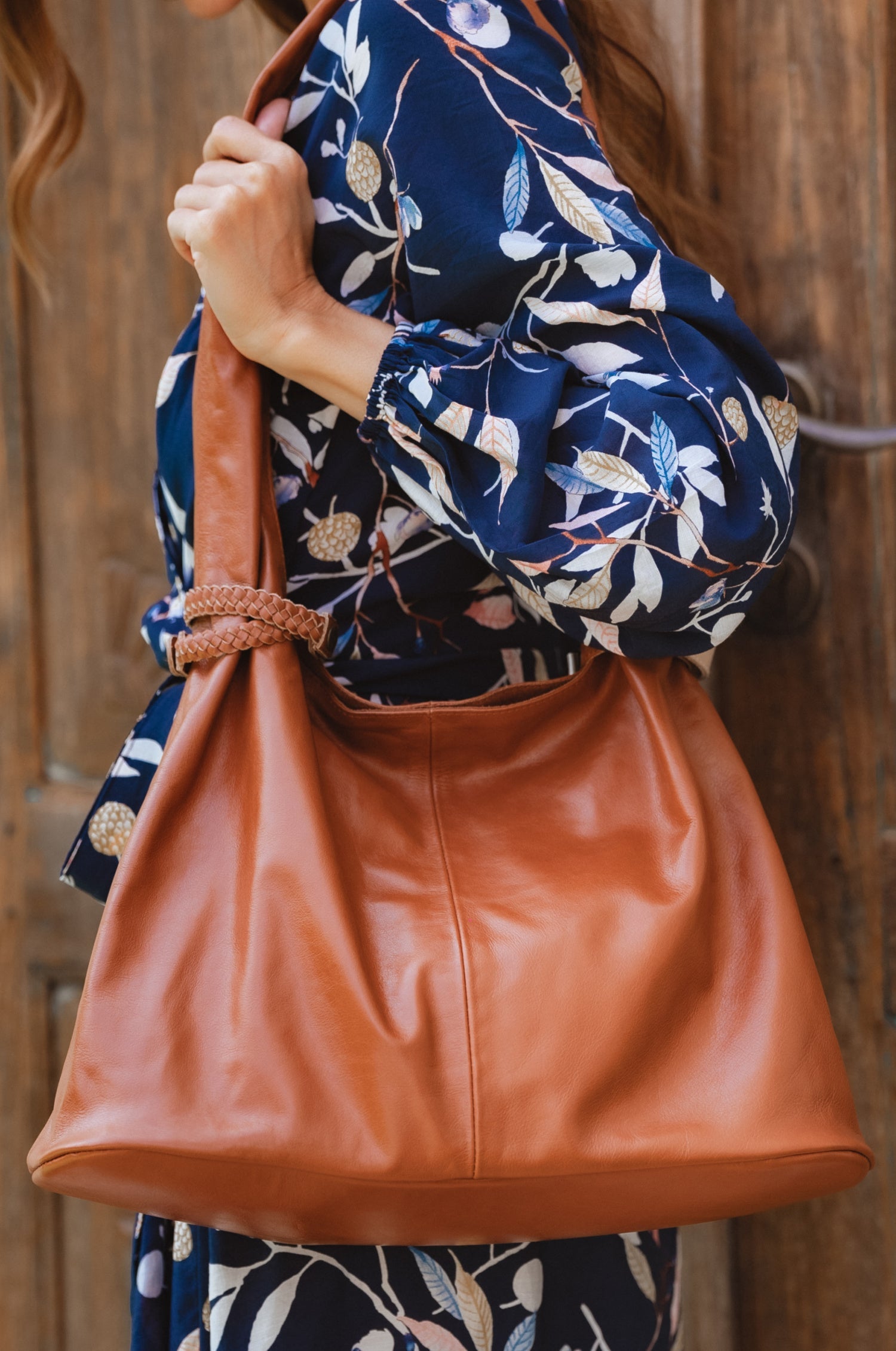 Serendipity Slouchy Leather Tote Bag-1