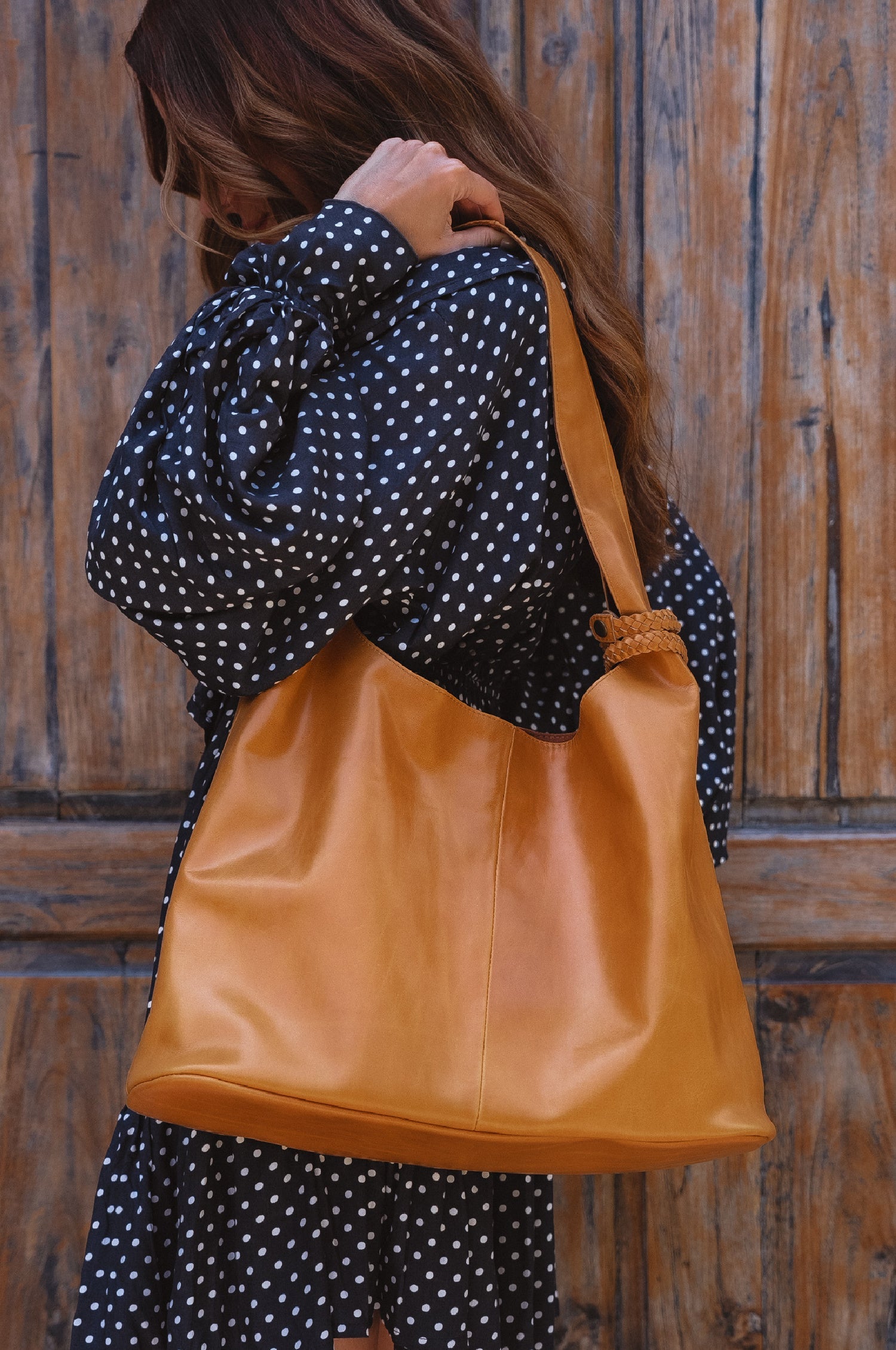 Serendipity Slouchy Leather Tote Bag-0