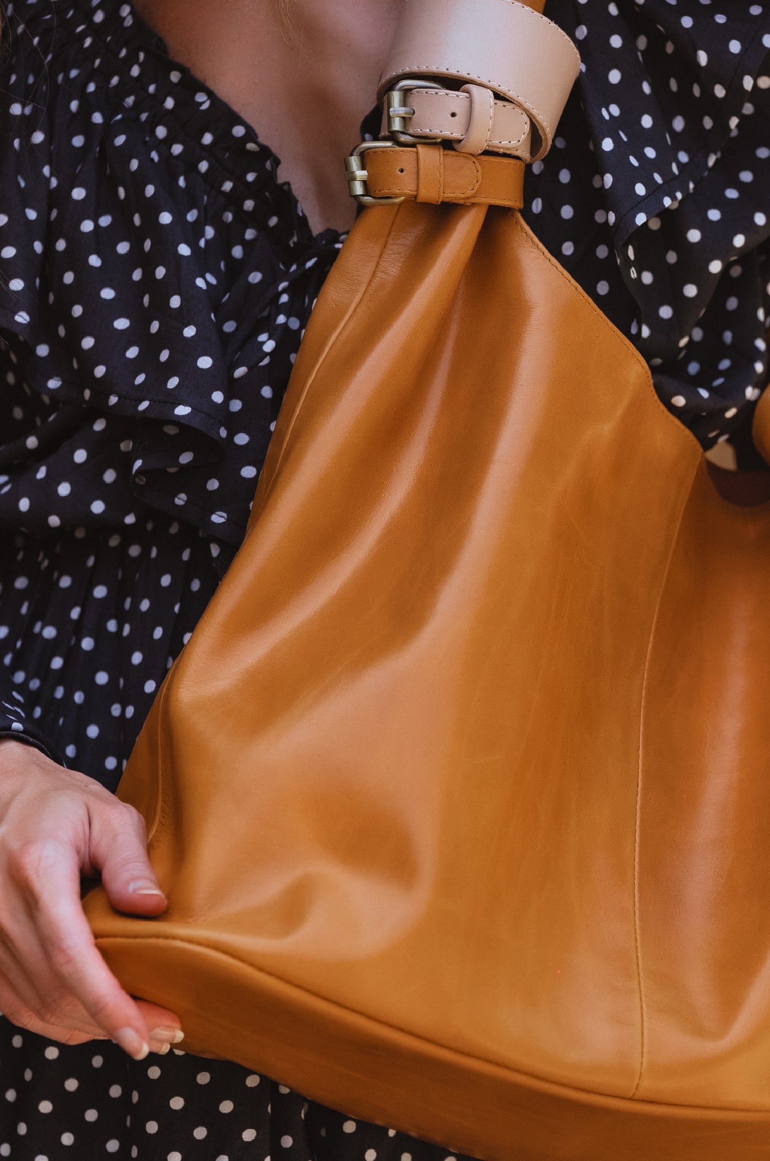 Serendipity Slouchy Leather Tote Bag-1