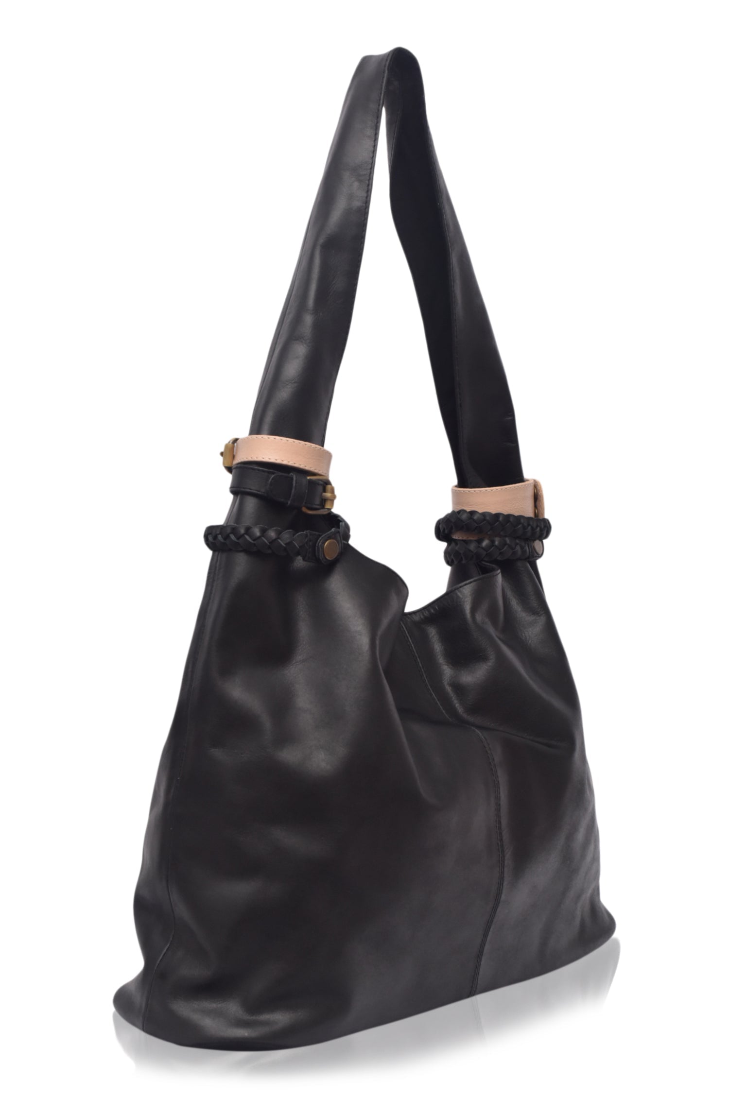 Serendipity Slouchy Leather Tote Bag-2