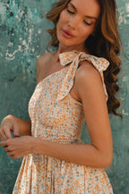 Sienna One-Shoulder Shirred Dress (Sale)