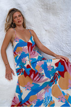 Silky Wind Strappy Maxi Dress