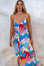 Silky Wind Strappy Maxi Dress