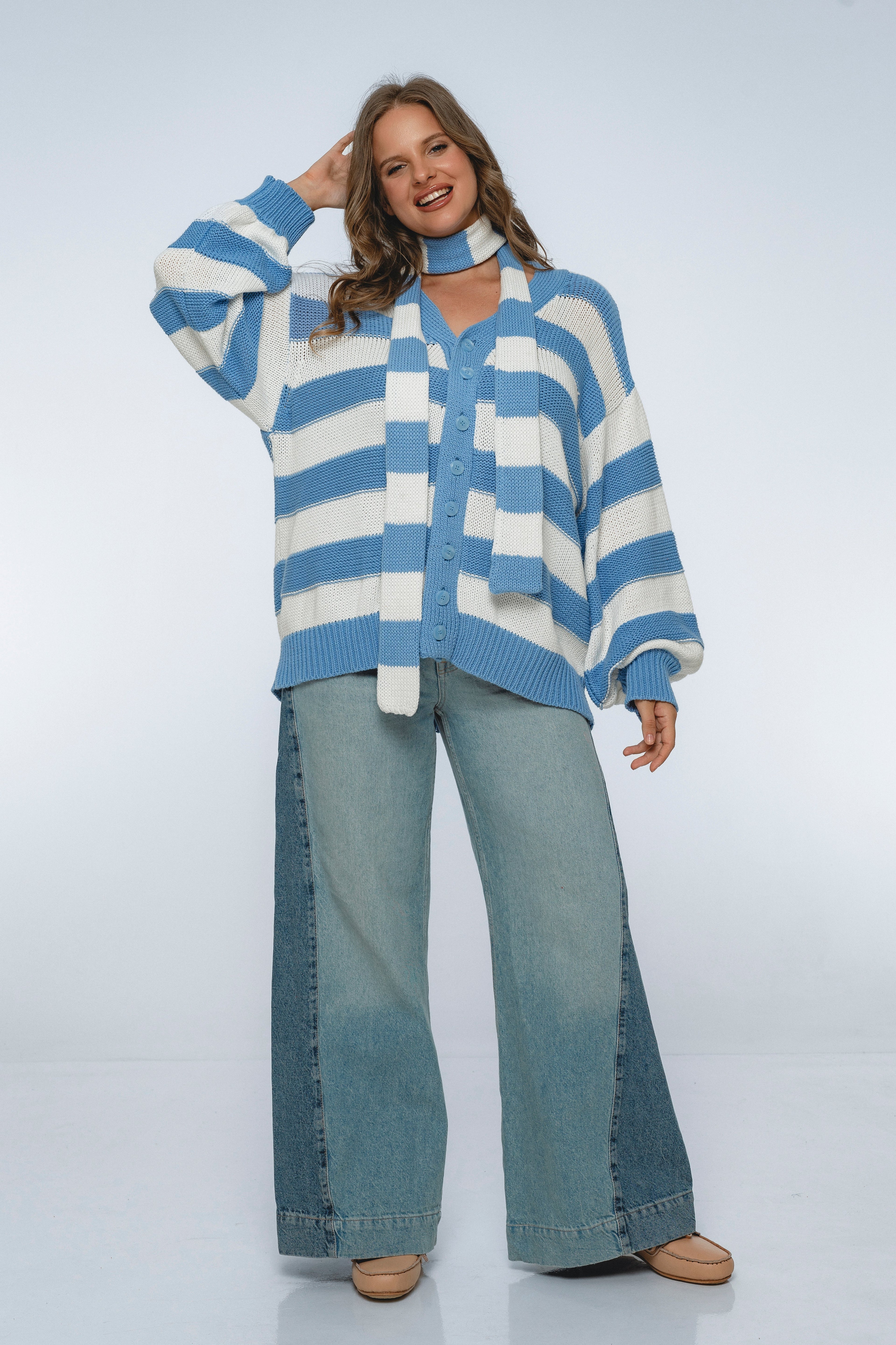Soft Wind Oversized Button Down Cardigan