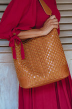 Soho Lane Woven Leather Shoulder Bag-0