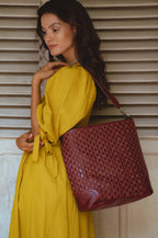 Soho Lane Woven Leather Shoulder Bag-0