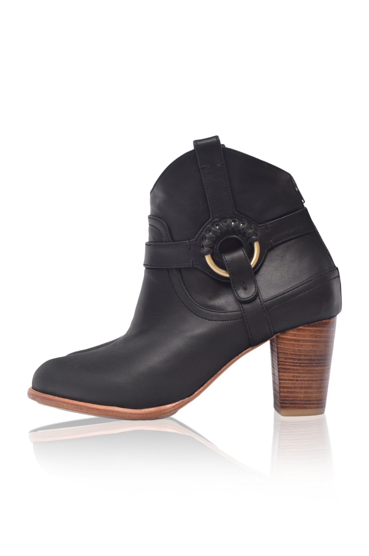 Totem Ankle Leather Booties-5