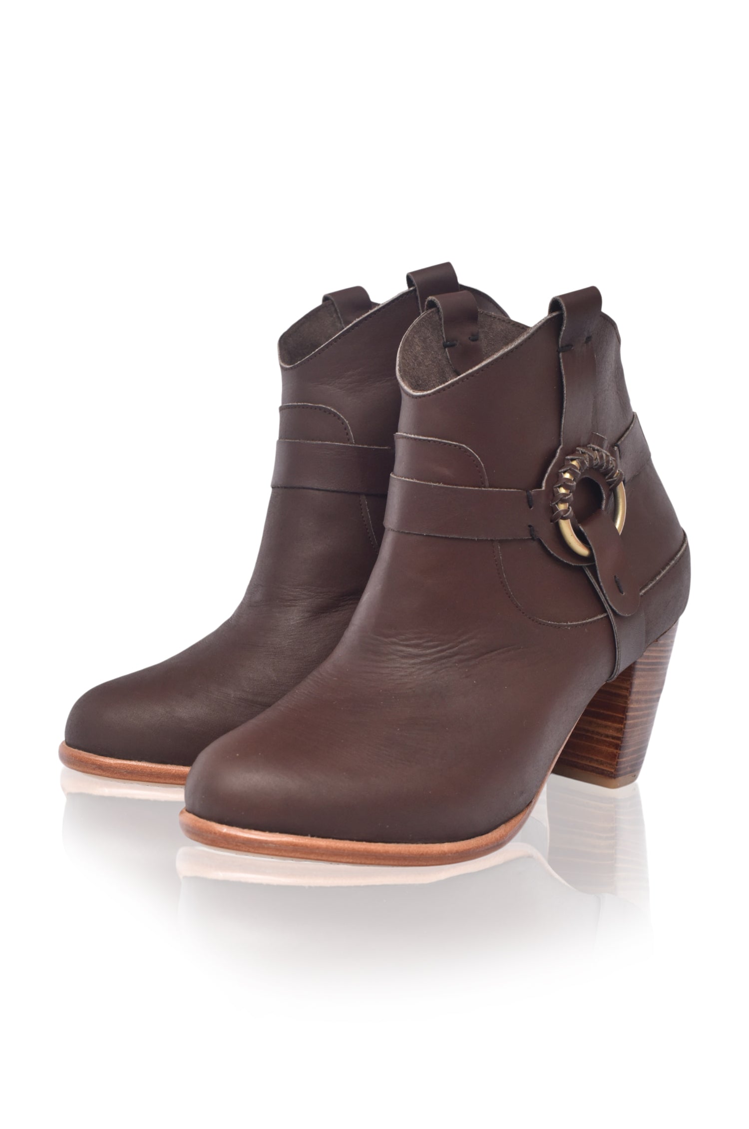 Totem Ankle Leather Booties-2