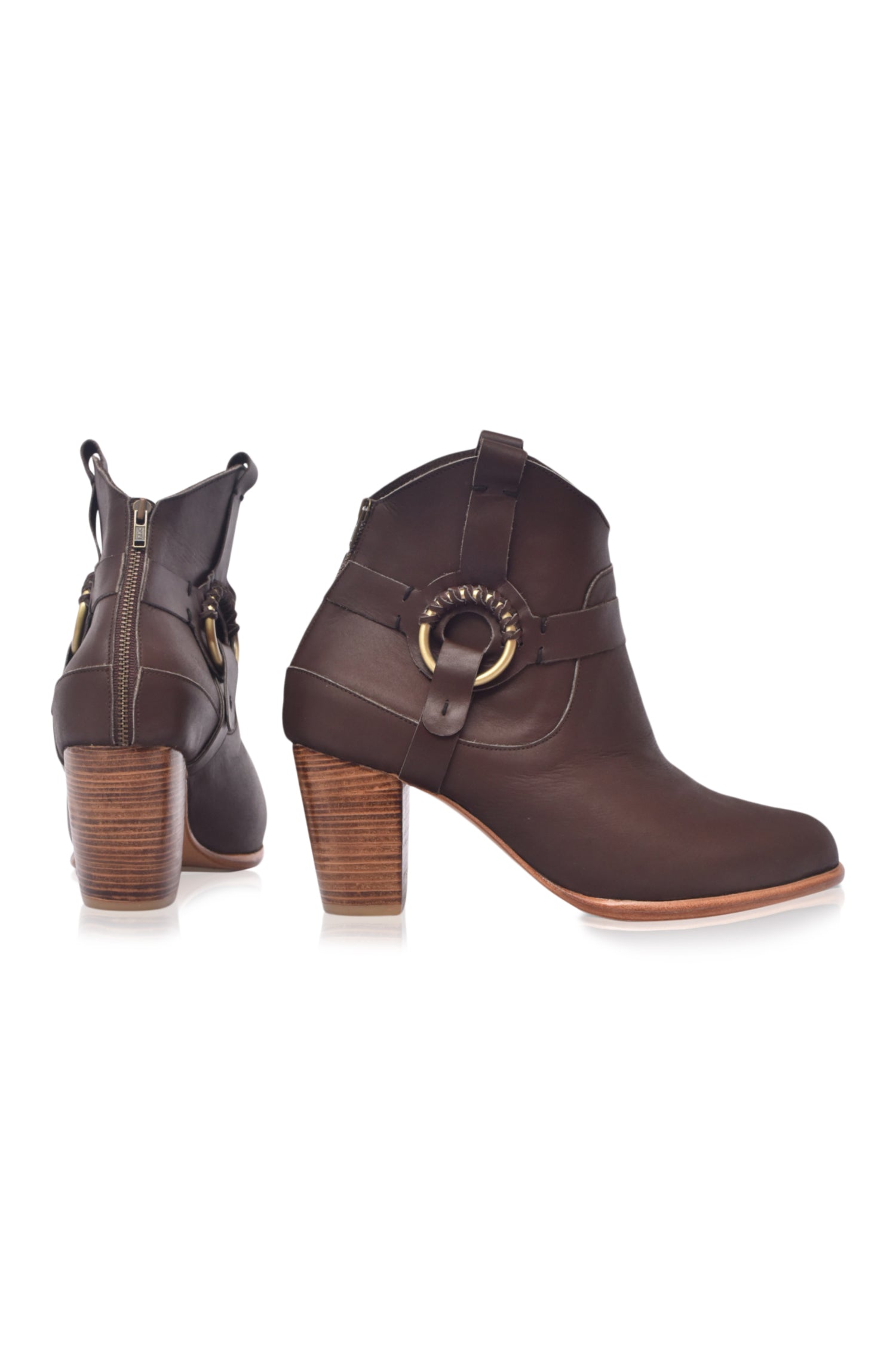 Totem Ankle Leather Booties-3