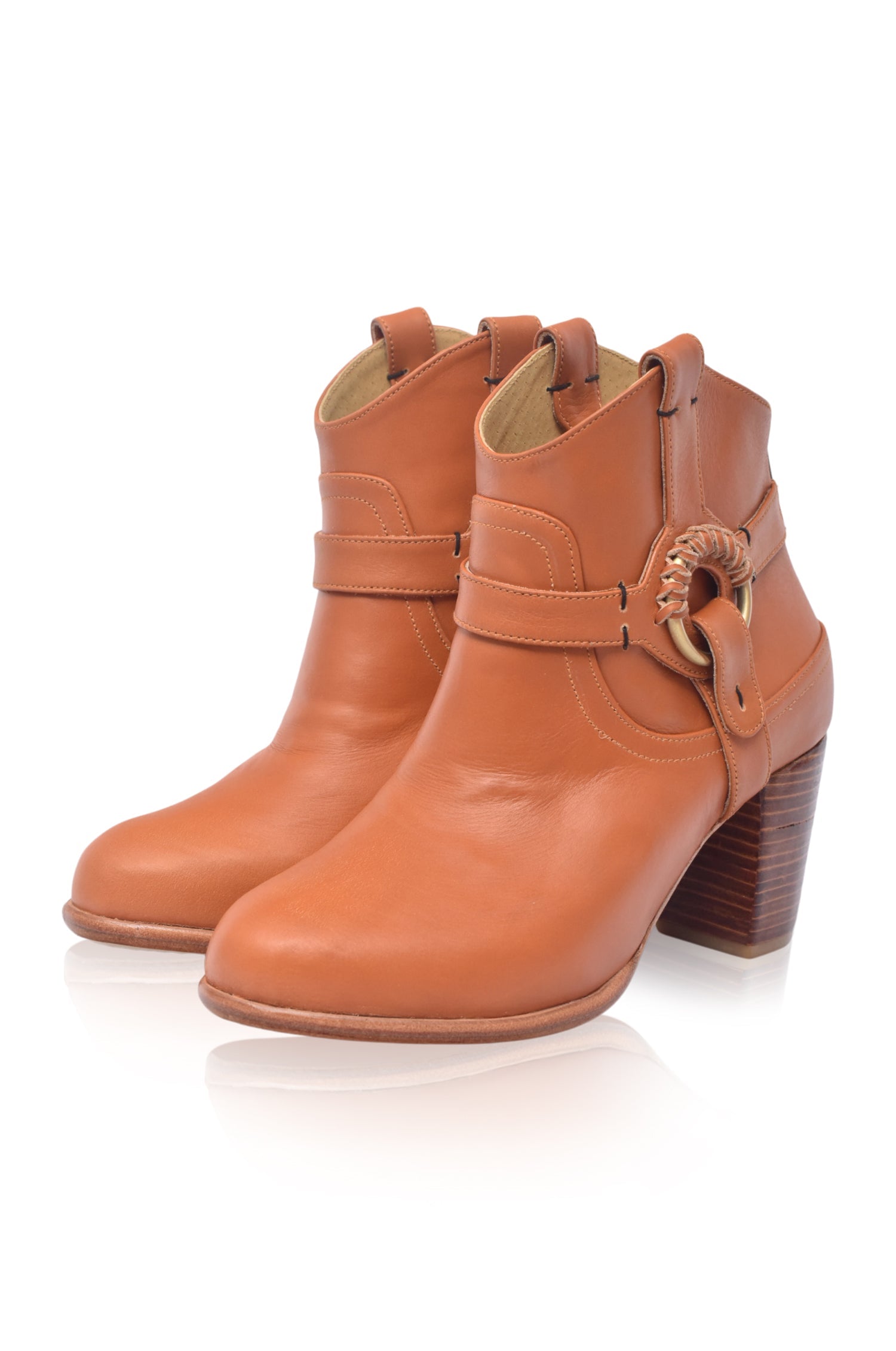 Totem Ankle Leather Booties (Sz. 8.5)-2