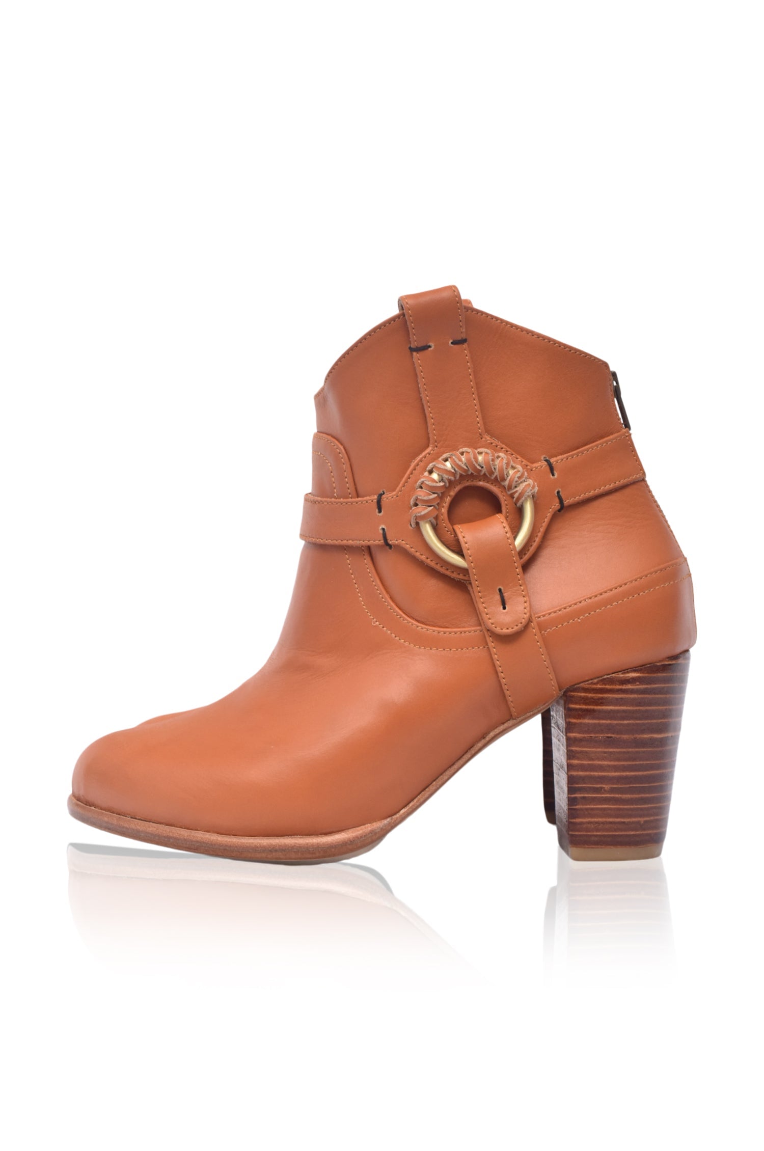 Totem Ankle Leather Booties-4