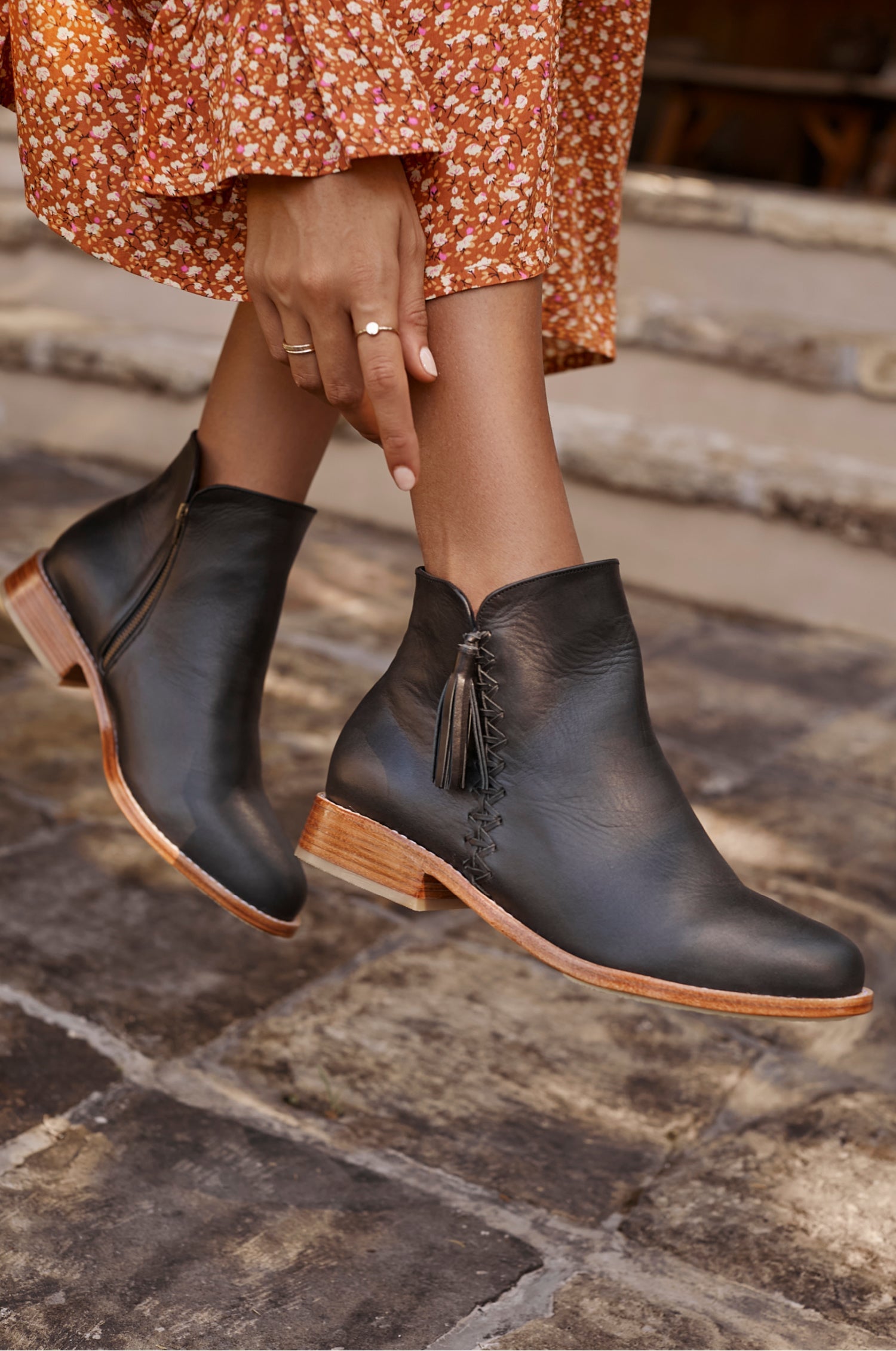 Treasure Leather Ankle Boots (Sz. 8.5)-0