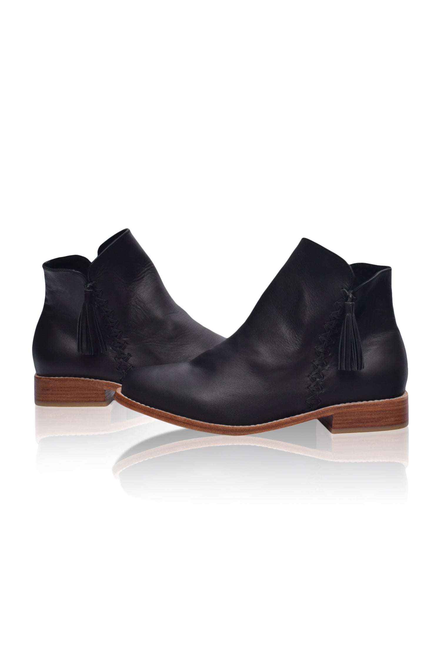 Treasure Leather Ankle Boots (Sz. 8.5)-4