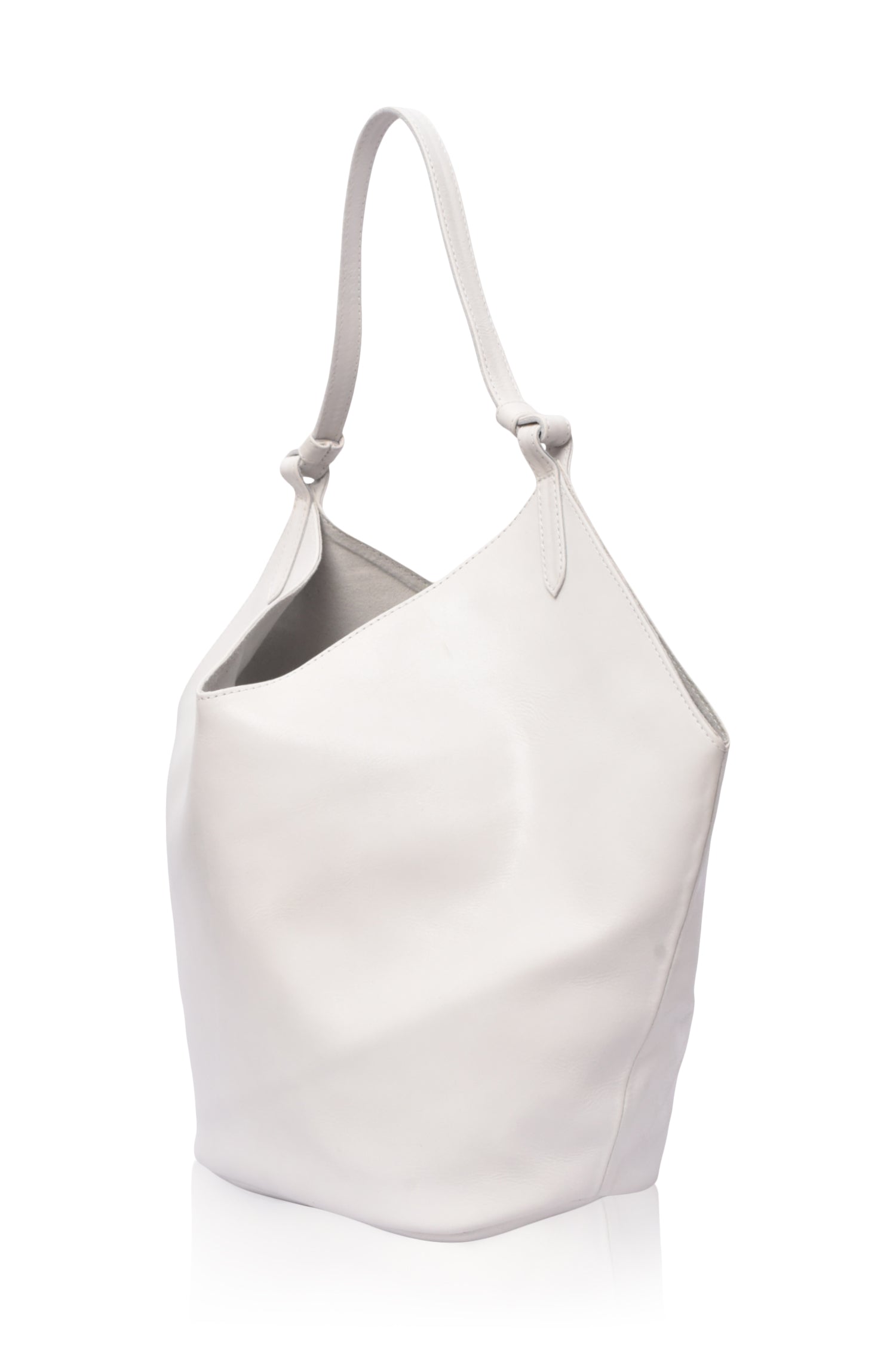 Tulip Medium Leather Tote Bag-3