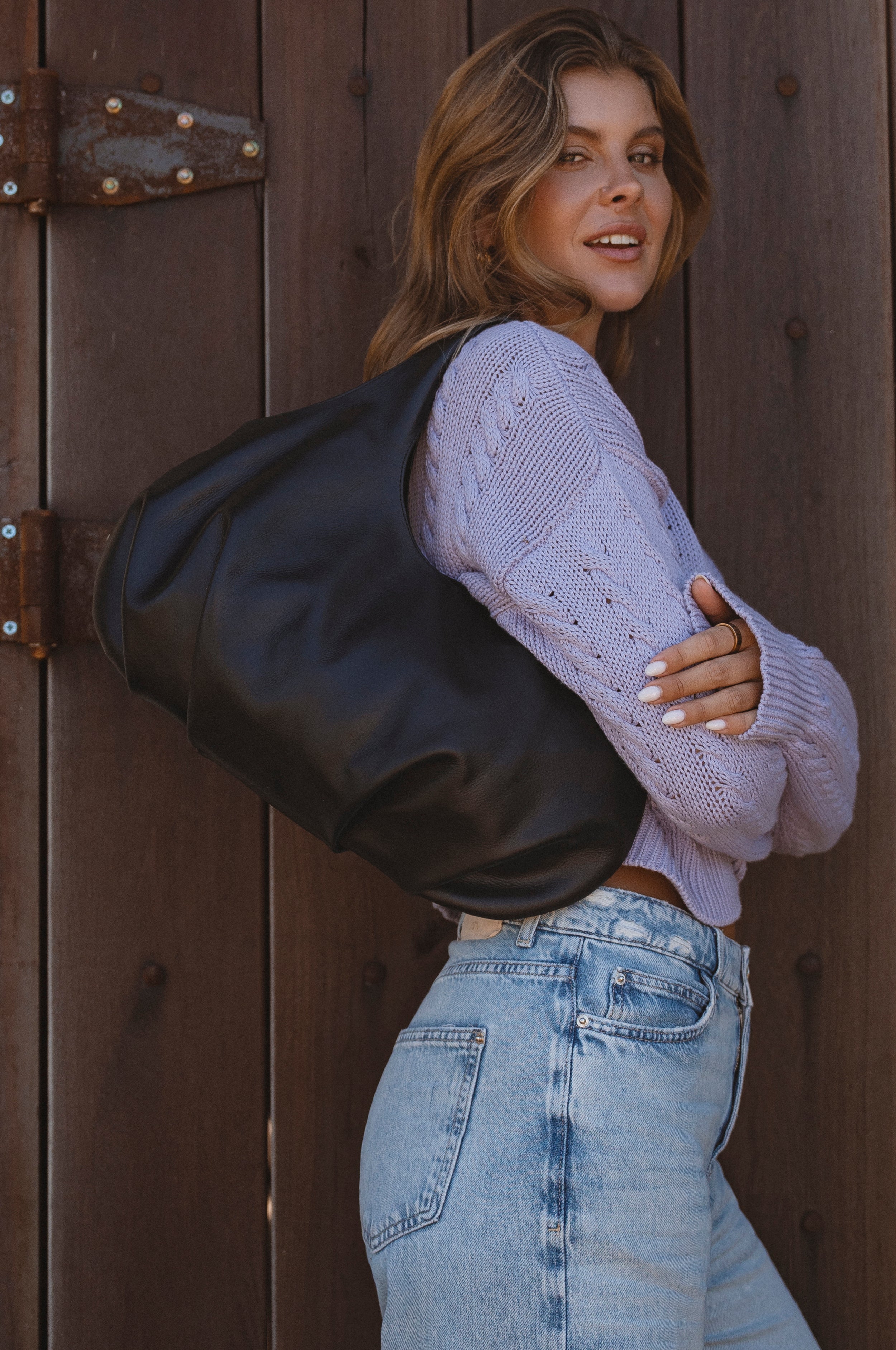 Velara Small Slouchy Leather Tote-3