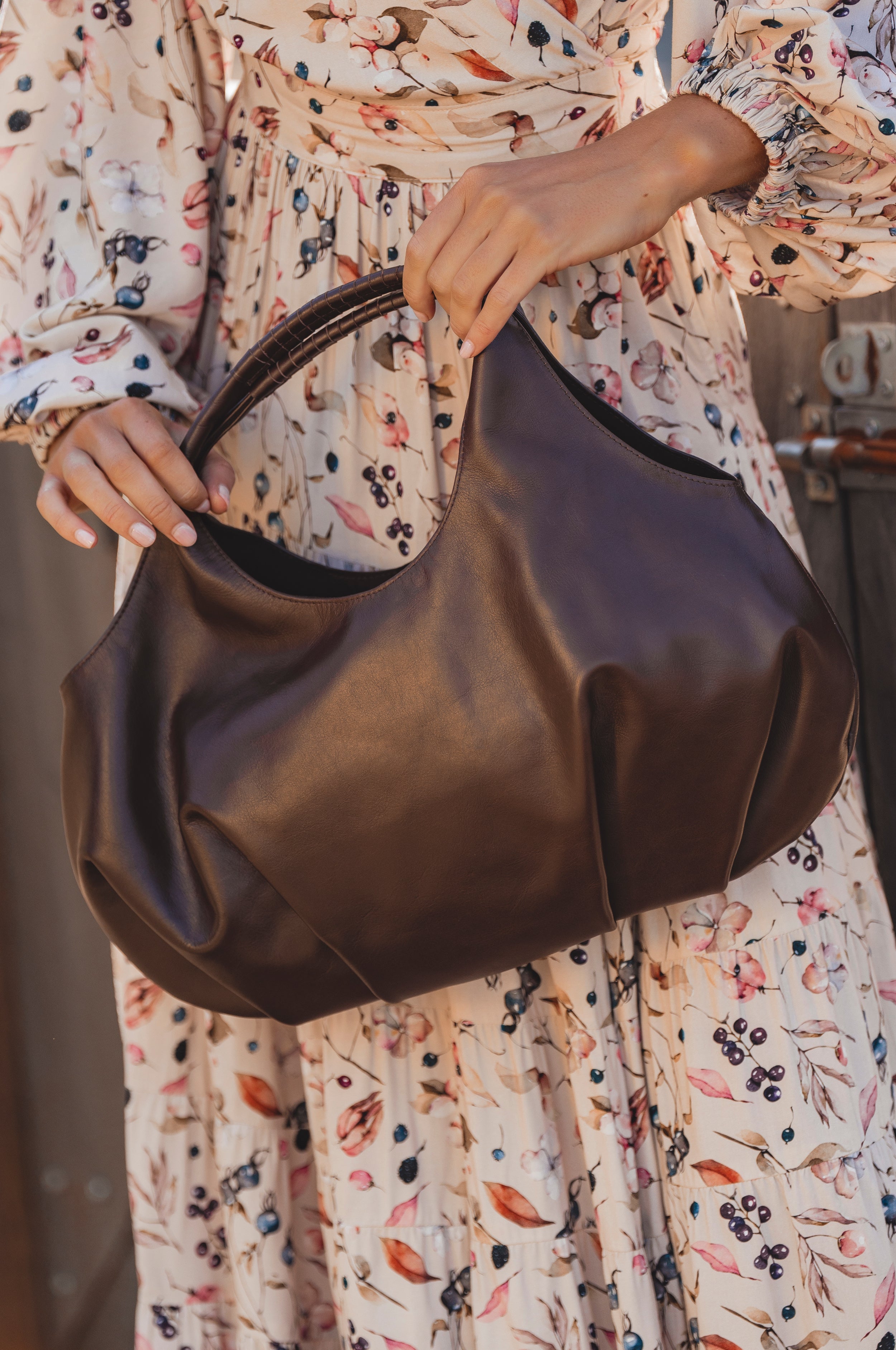 Velara Small Slouchy Leather Tote-0