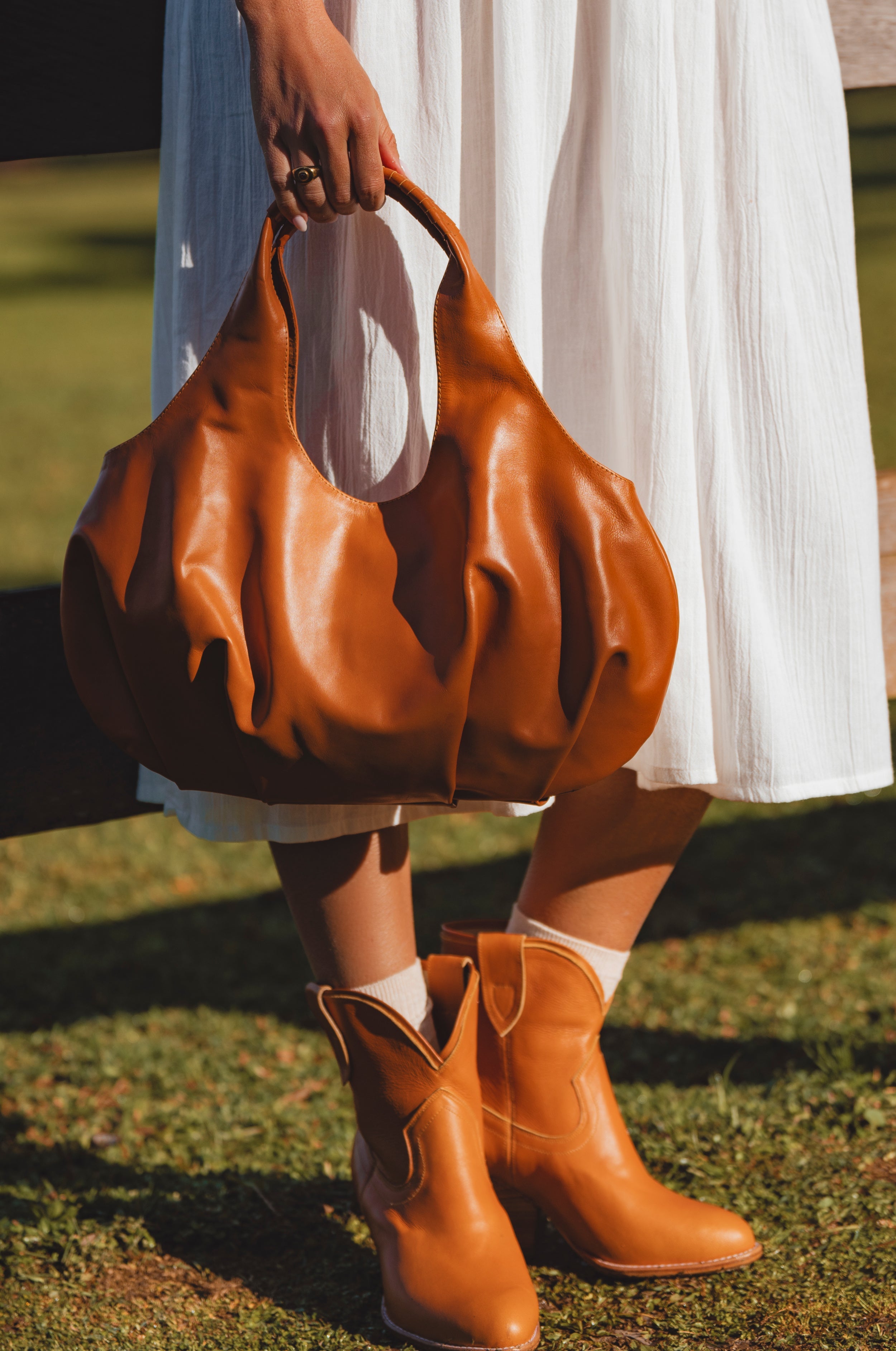 Velara Small Slouchy Leather Tote-0