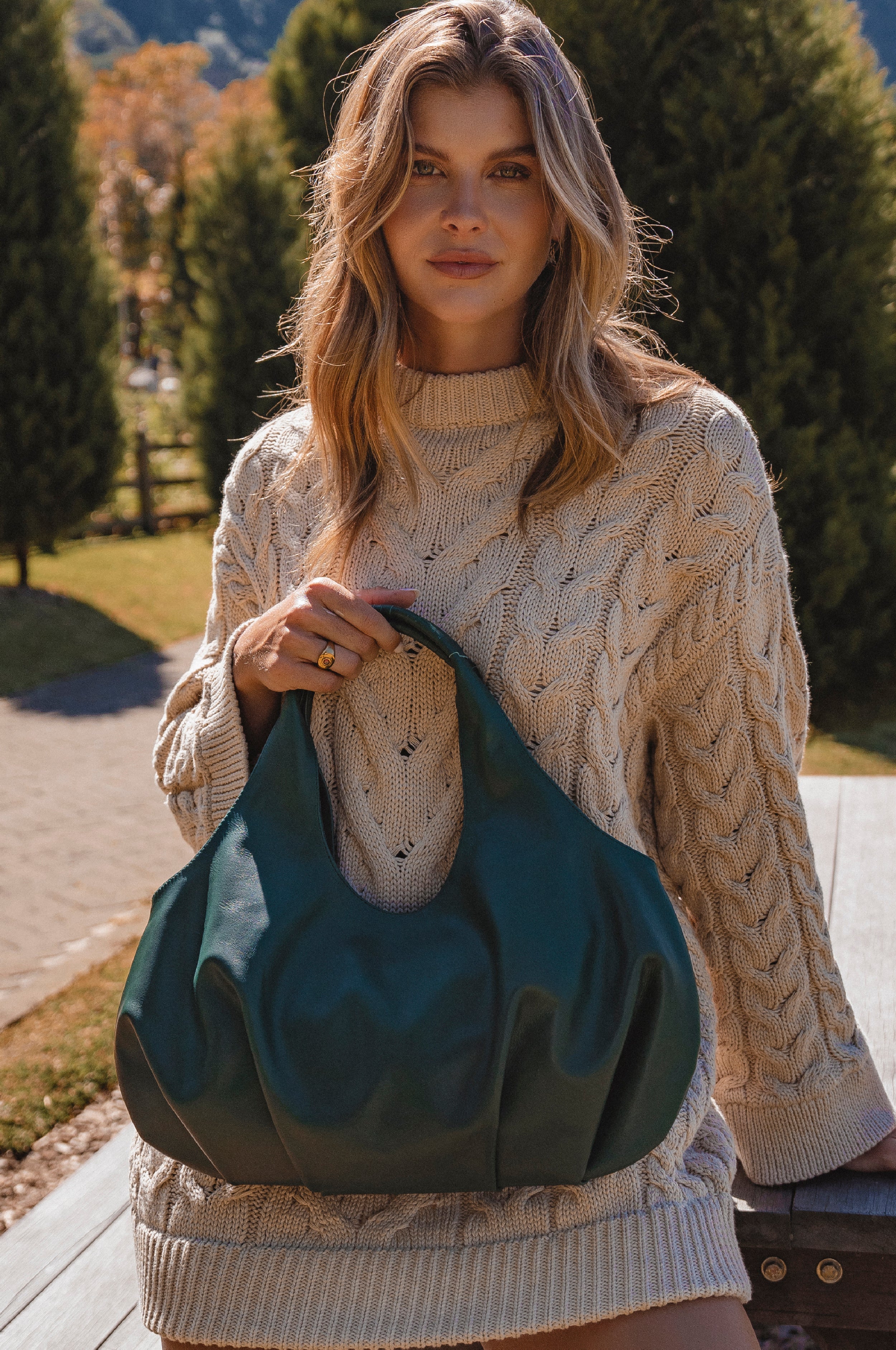 Velara Small Slouchy Leather Tote-4